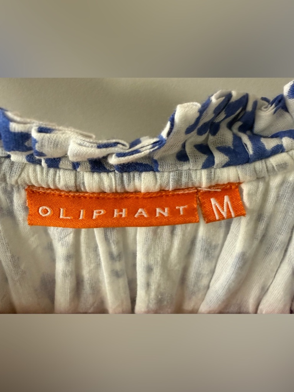 Oliphant Flora Blue Sleeveless Tiered Short Dress - Picture 3 of 3